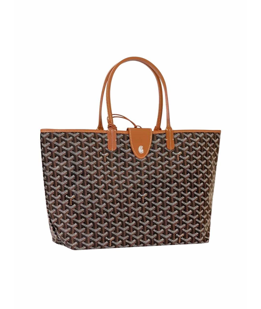 GOYARD Коричневая сумка тоут из канвы, фото 1