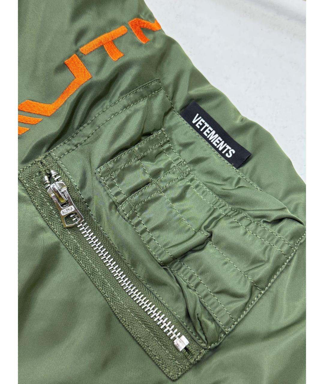 VETEMENTS Хаки нейлоновая куртка, фото 4