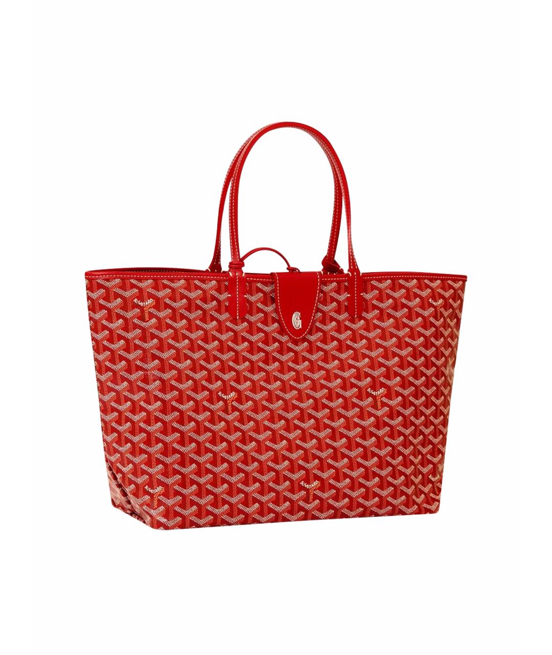 GOYARD Красная сумка тоут из канвы, фото 1