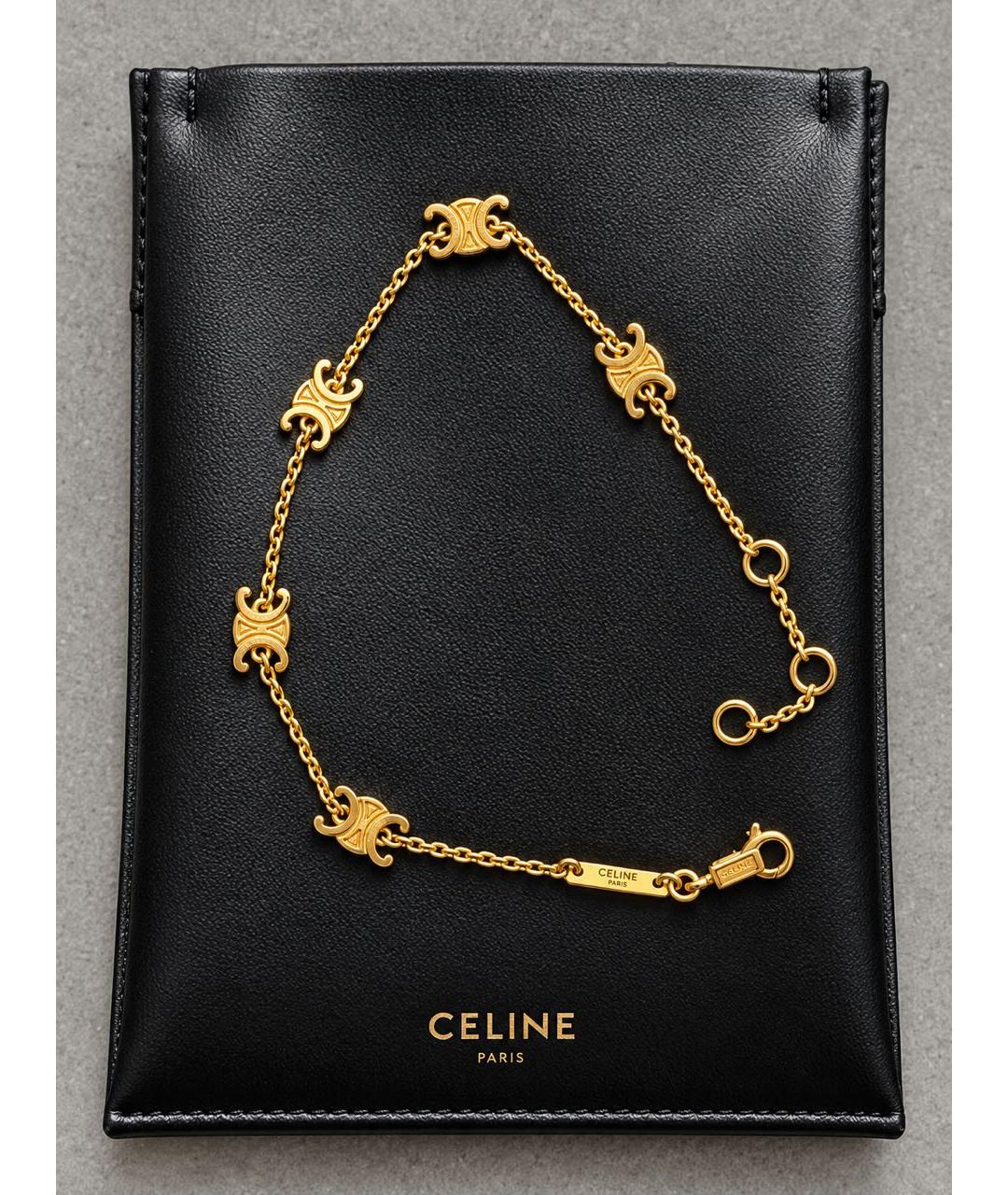 CELINE Золотой латунный браслет, фото 6