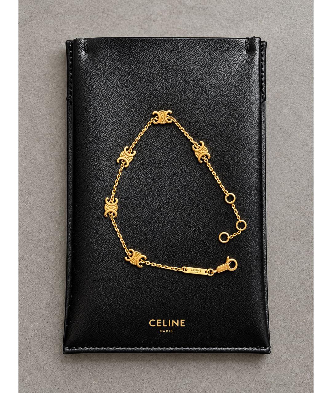 CELINE Золотой латунный браслет, фото 2