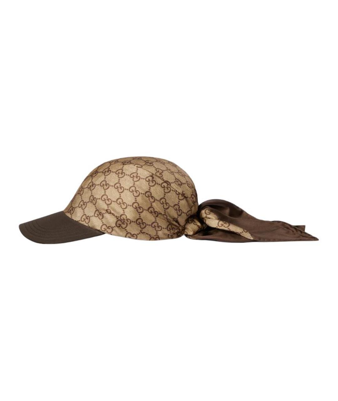 GUCCI Коричневая хлопковая кепка, фото 2