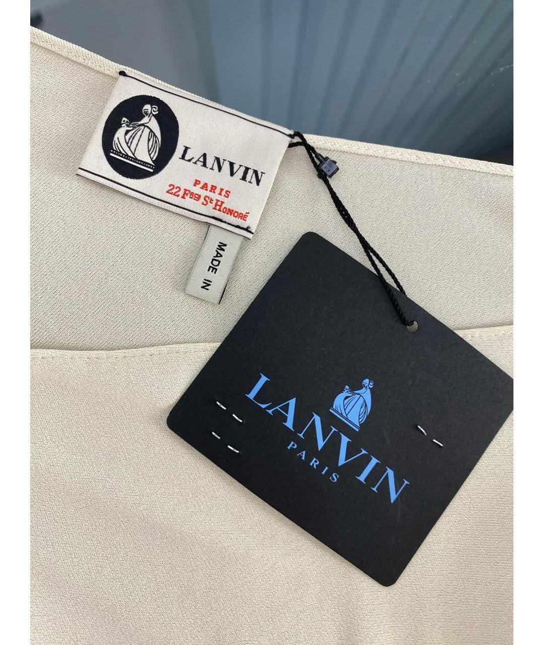 LANVIN Бежевая вискозная блузы, фото 3