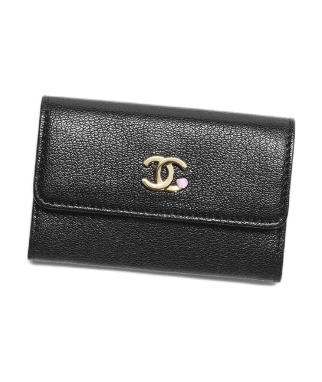CHANEL Черный кожаный кардхолдер, фото 5