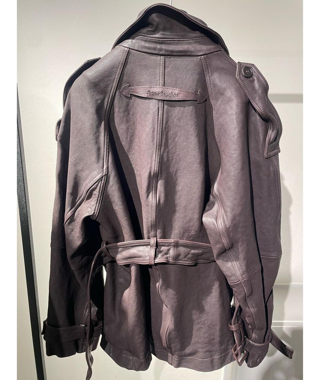 ACNE STUDIOS Коричневая кожаная куртка, фото 3