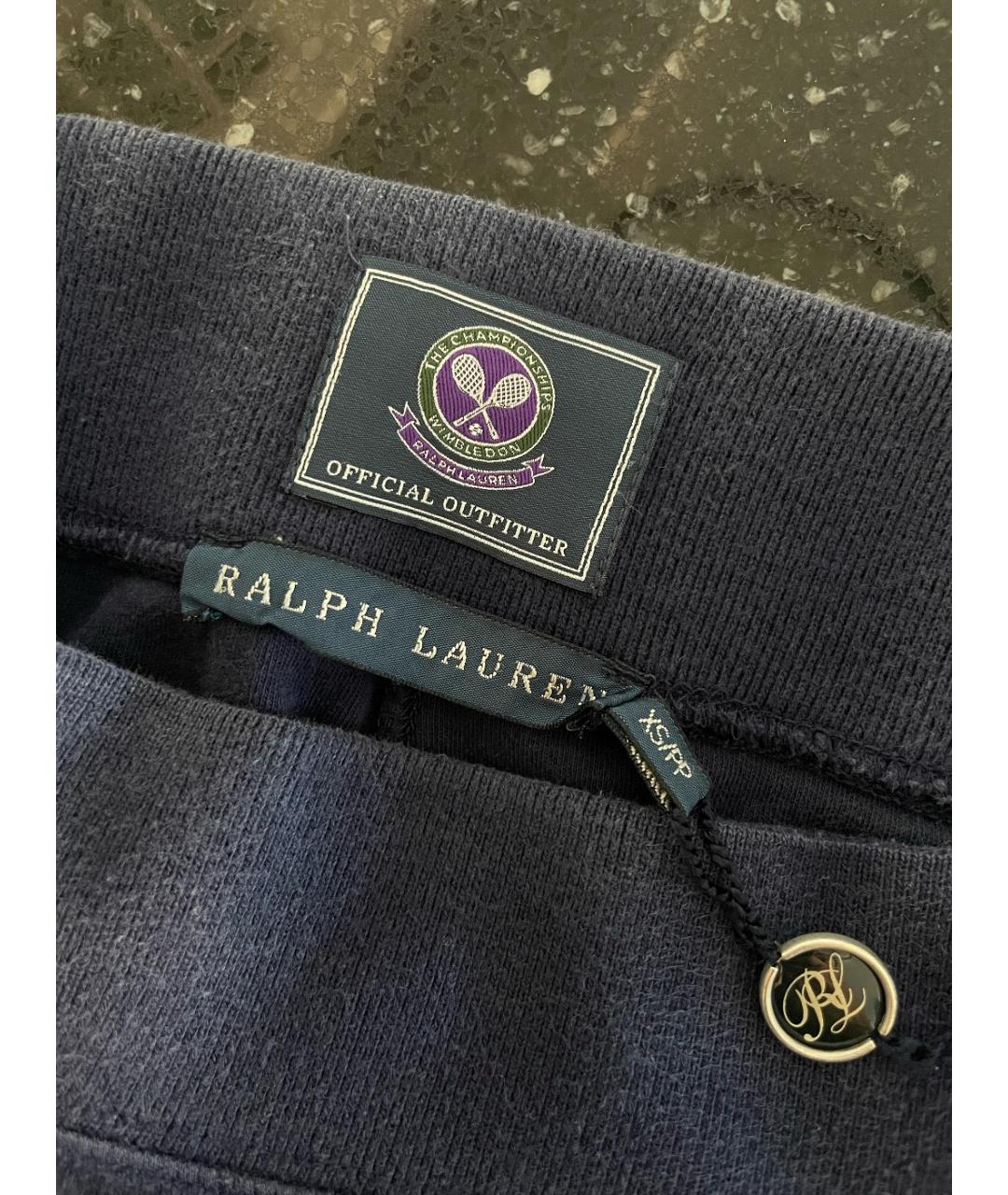 RALPH LAUREN Темно-синие хлопковые спортивные брюки и шорты, фото 5