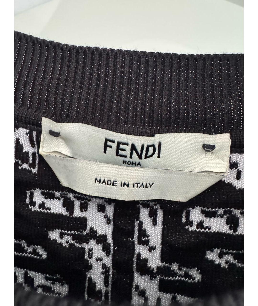 FENDI Серое хлопковое повседневное платье, фото 6