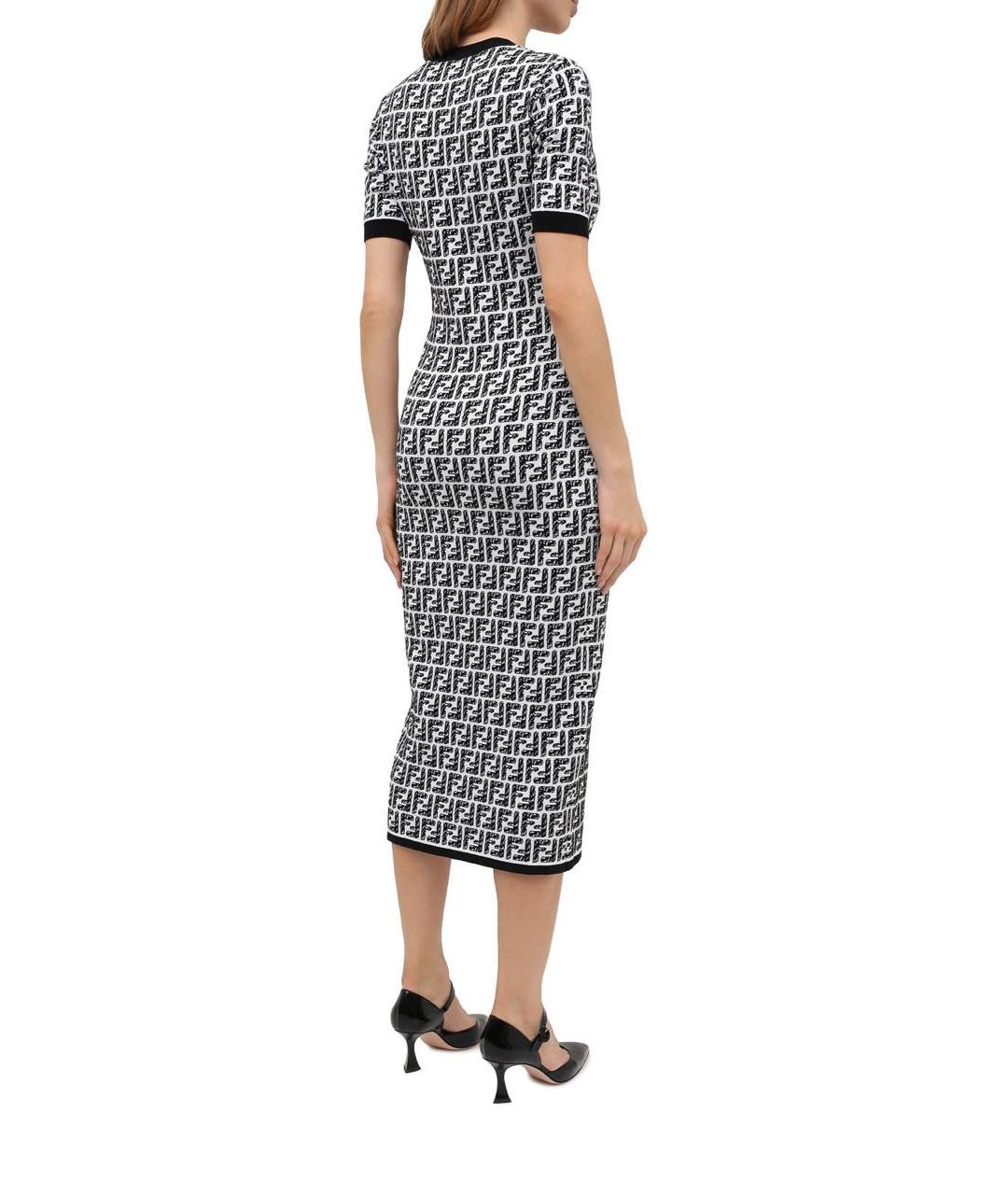 FENDI Серое хлопковое повседневное платье, фото 3