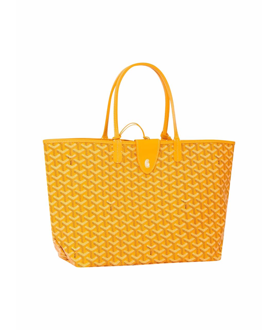 GOYARD Желтая сумка тоут из канвы, фото 1