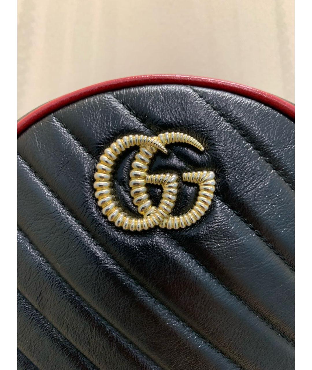 GUCCI Черная кожаная сумка через плечо, фото 3