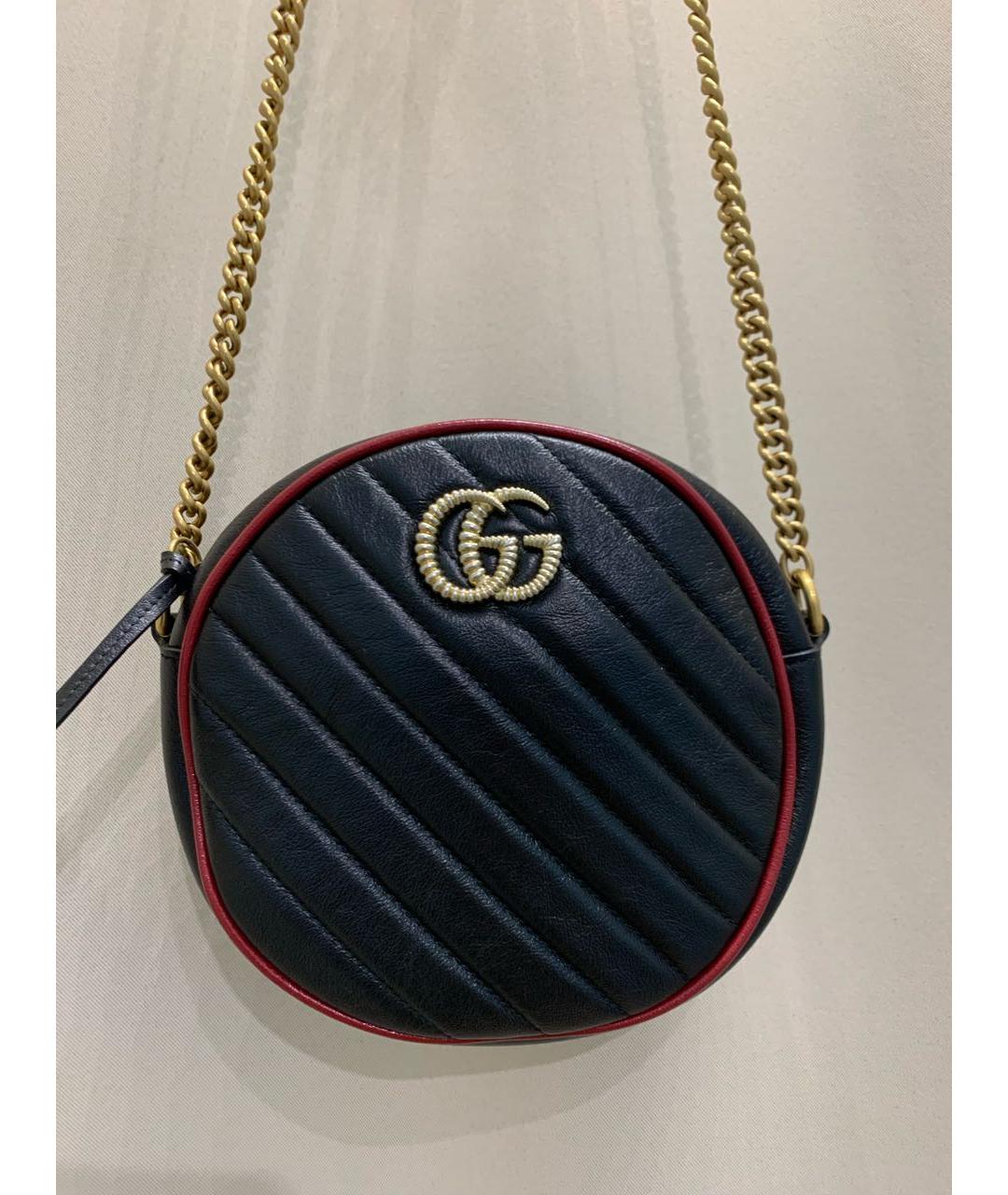 GUCCI Черная кожаная сумка через плечо, фото 2