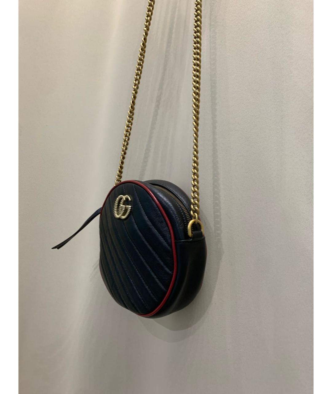 GUCCI Черная кожаная сумка через плечо, фото 4