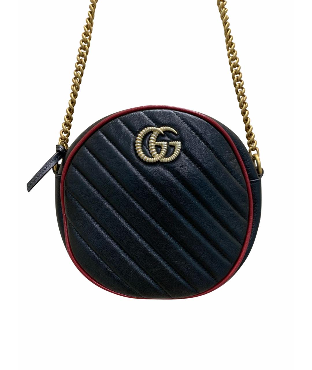 GUCCI Черная кожаная сумка через плечо, фото 1