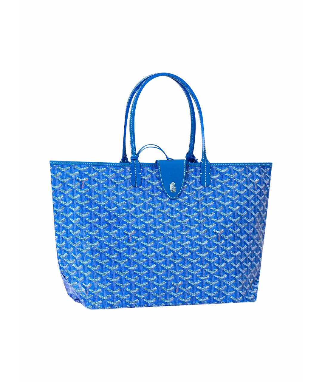 GOYARD Голубая сумка тоут из канвы, фото 1