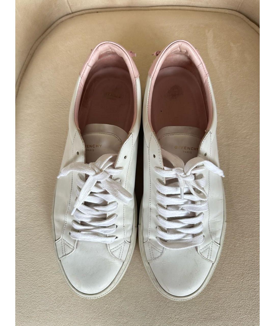 GIVENCHY Белые кожаные низкие кроссовки / кеды, фото 3