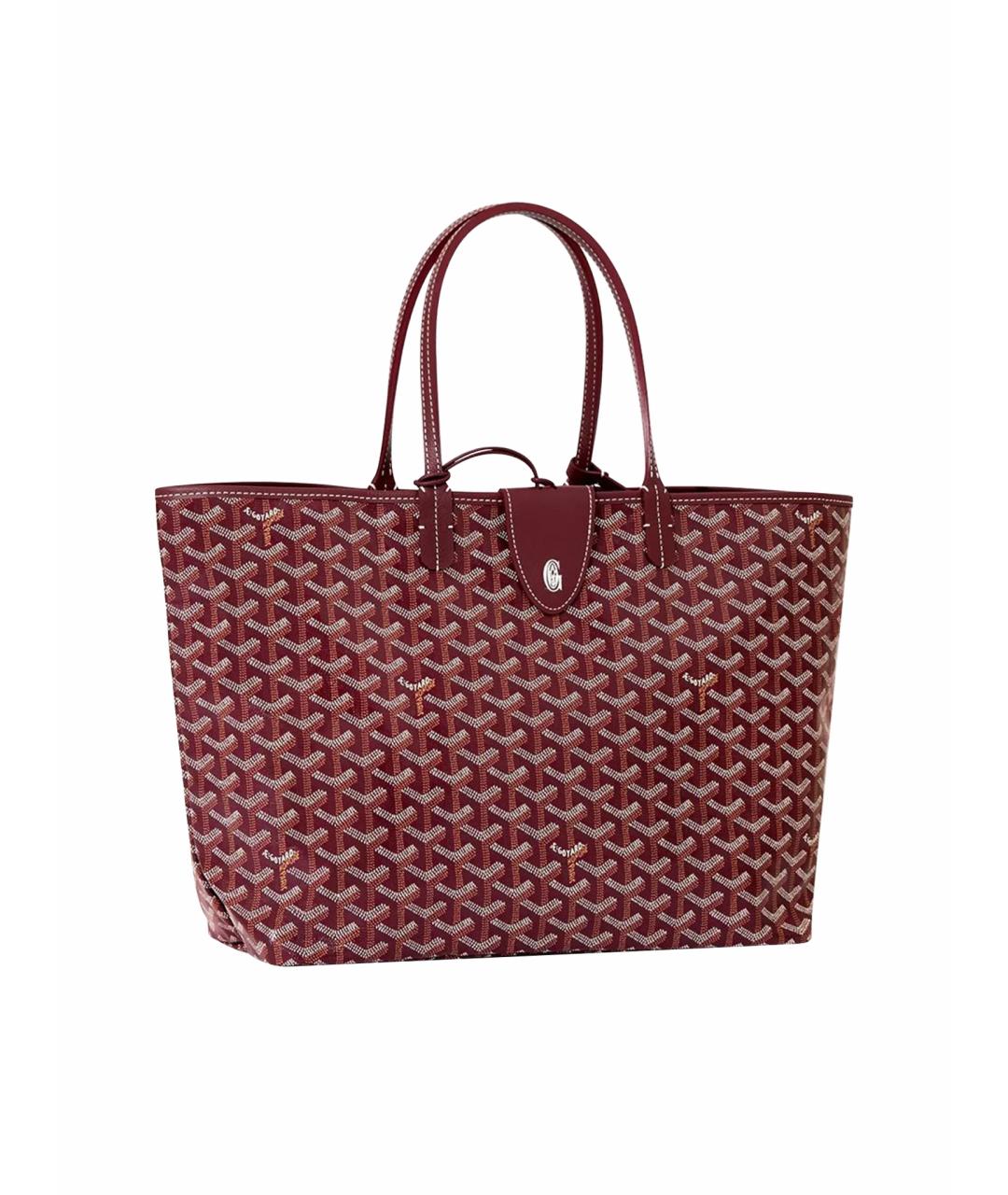 GOYARD Бордовая сумка тоут из канвы, фото 1