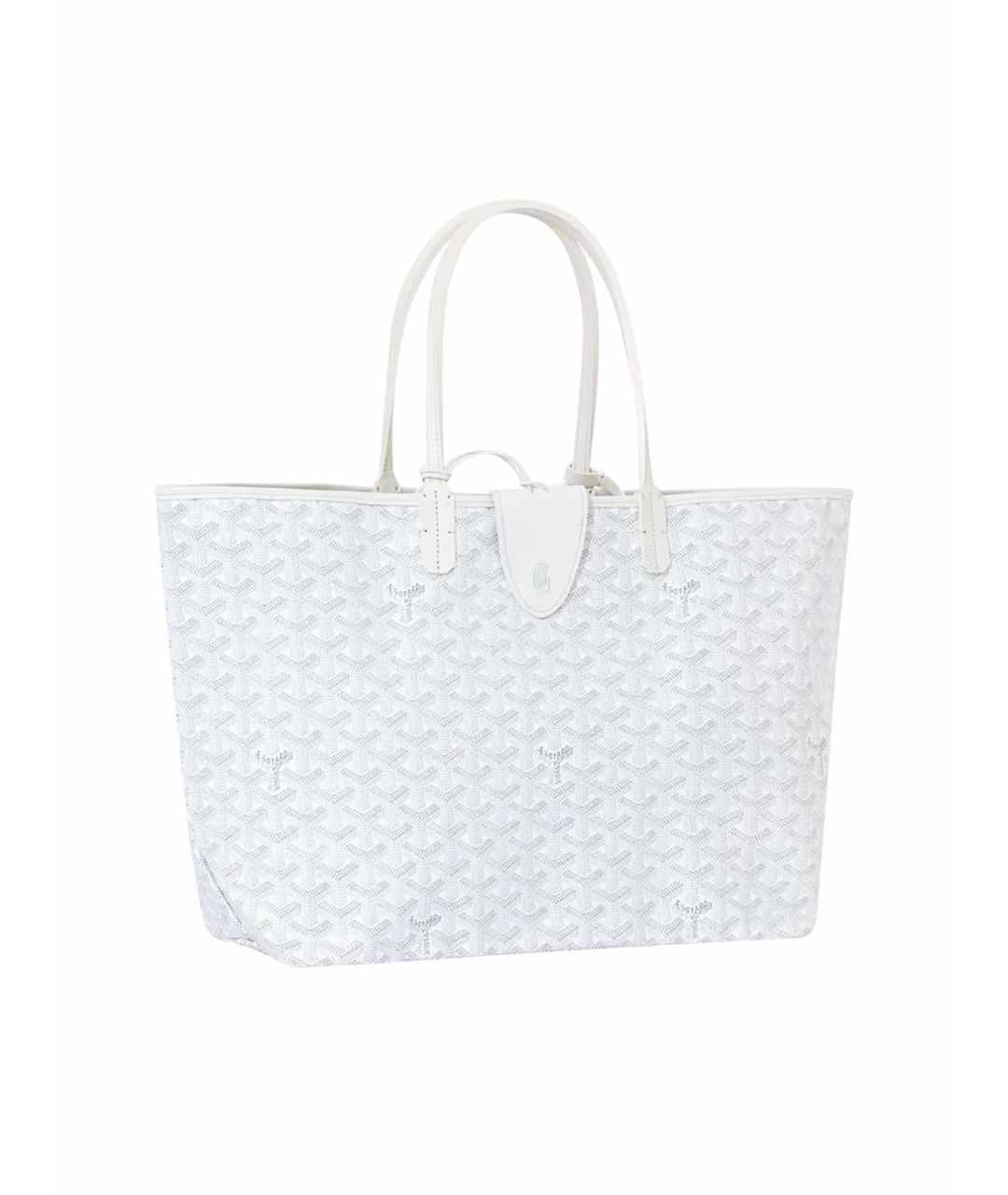 GOYARD Белая сумка тоут из канвы, фото 1
