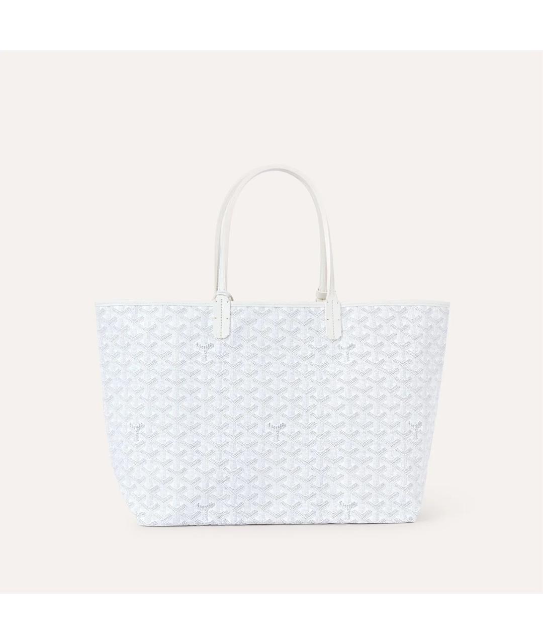 GOYARD Белая сумка тоут из канвы, фото 3