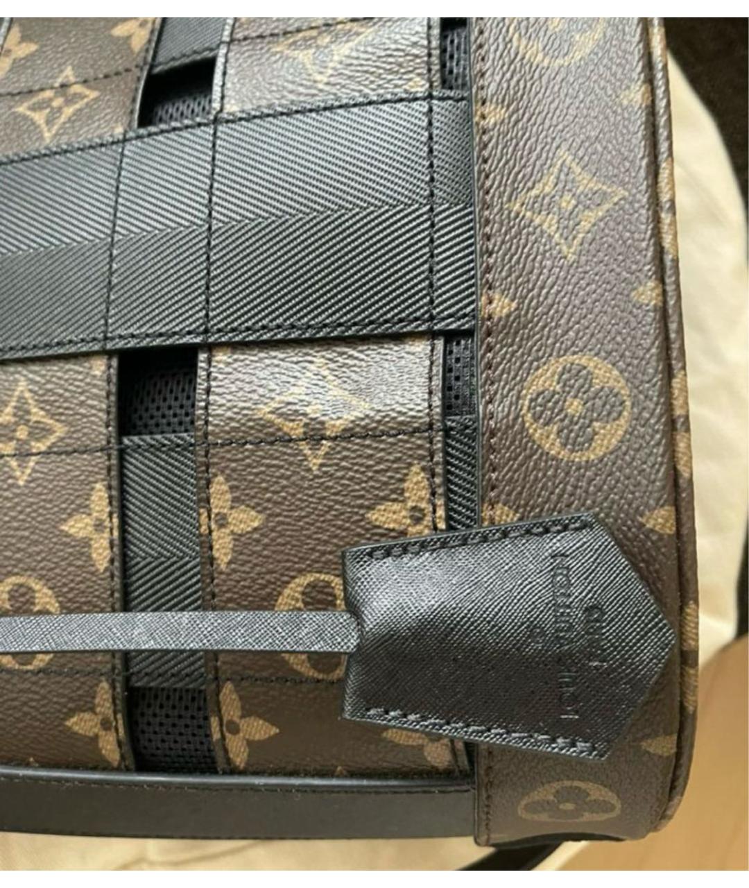 LOUIS VUITTON Коричневая сумка с короткими ручками из канвы, фото 5
