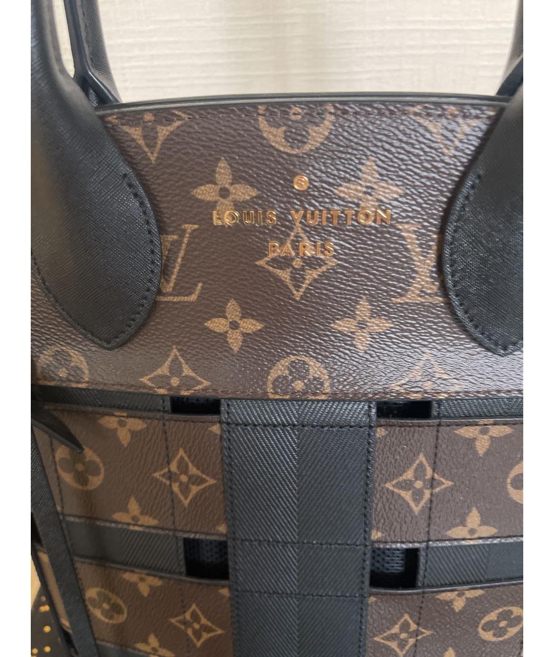 LOUIS VUITTON Коричневая сумка с короткими ручками из канвы, фото 4