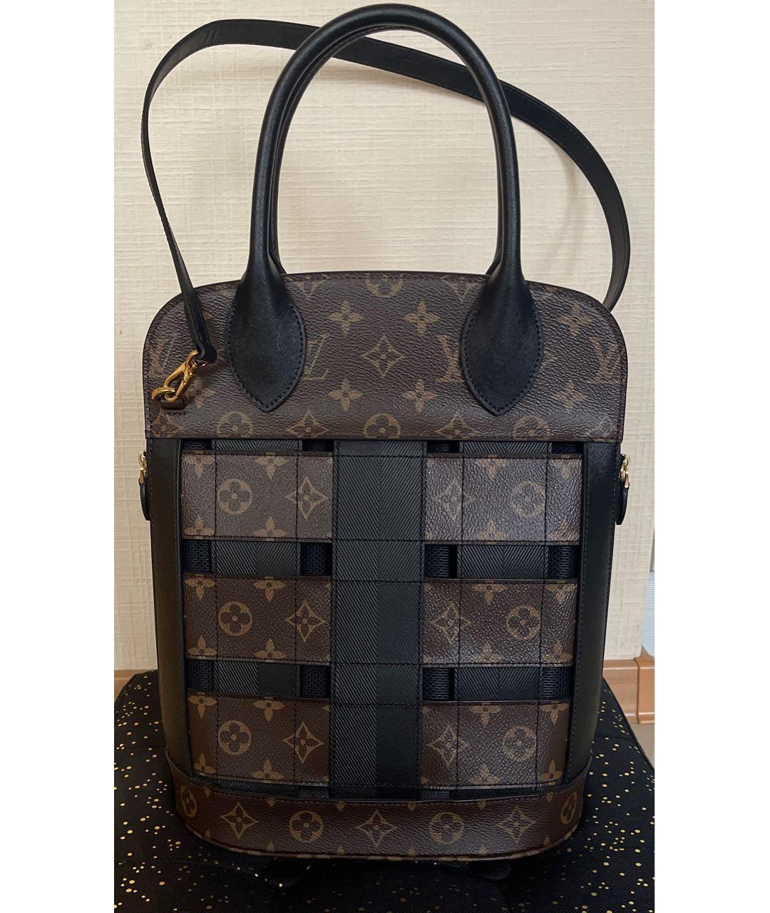 LOUIS VUITTON Коричневая сумка с короткими ручками из канвы, фото 3