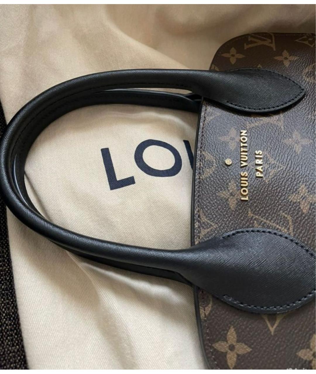 LOUIS VUITTON Коричневая сумка с короткими ручками из канвы, фото 6