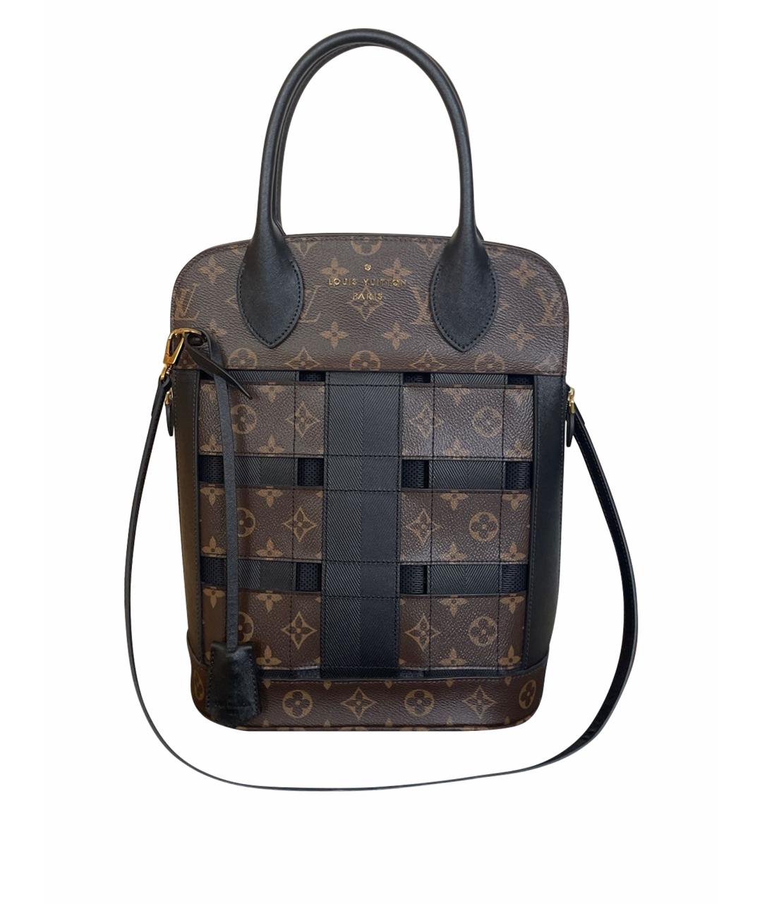 LOUIS VUITTON Коричневая сумка с короткими ручками из канвы, фото 1