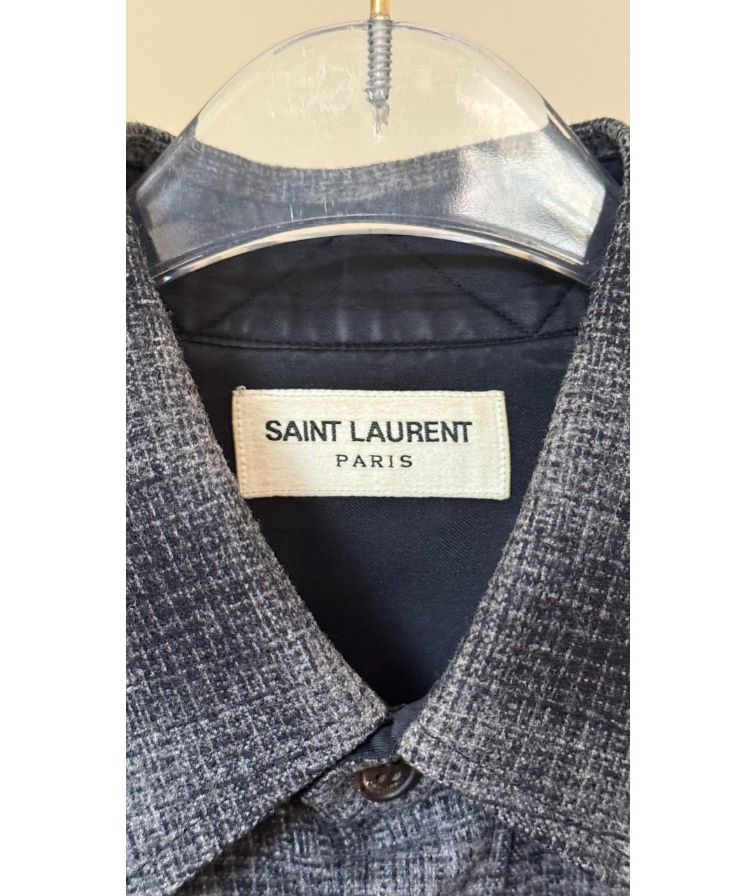 SAINT LAURENT Серая рубашка, фото 4