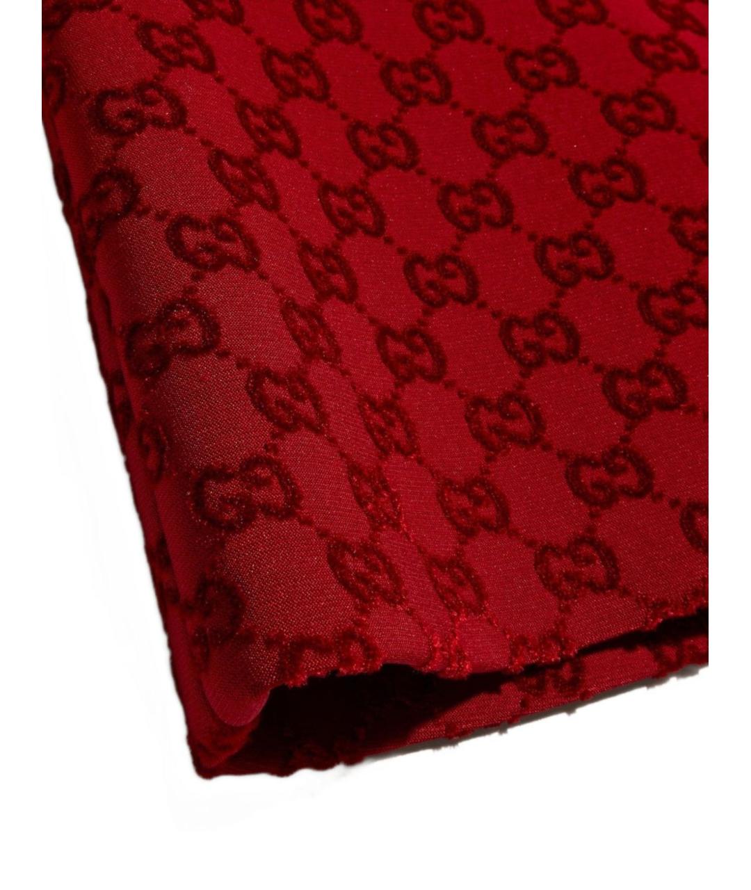GUCCI Красная вискозная юбка, фото 2