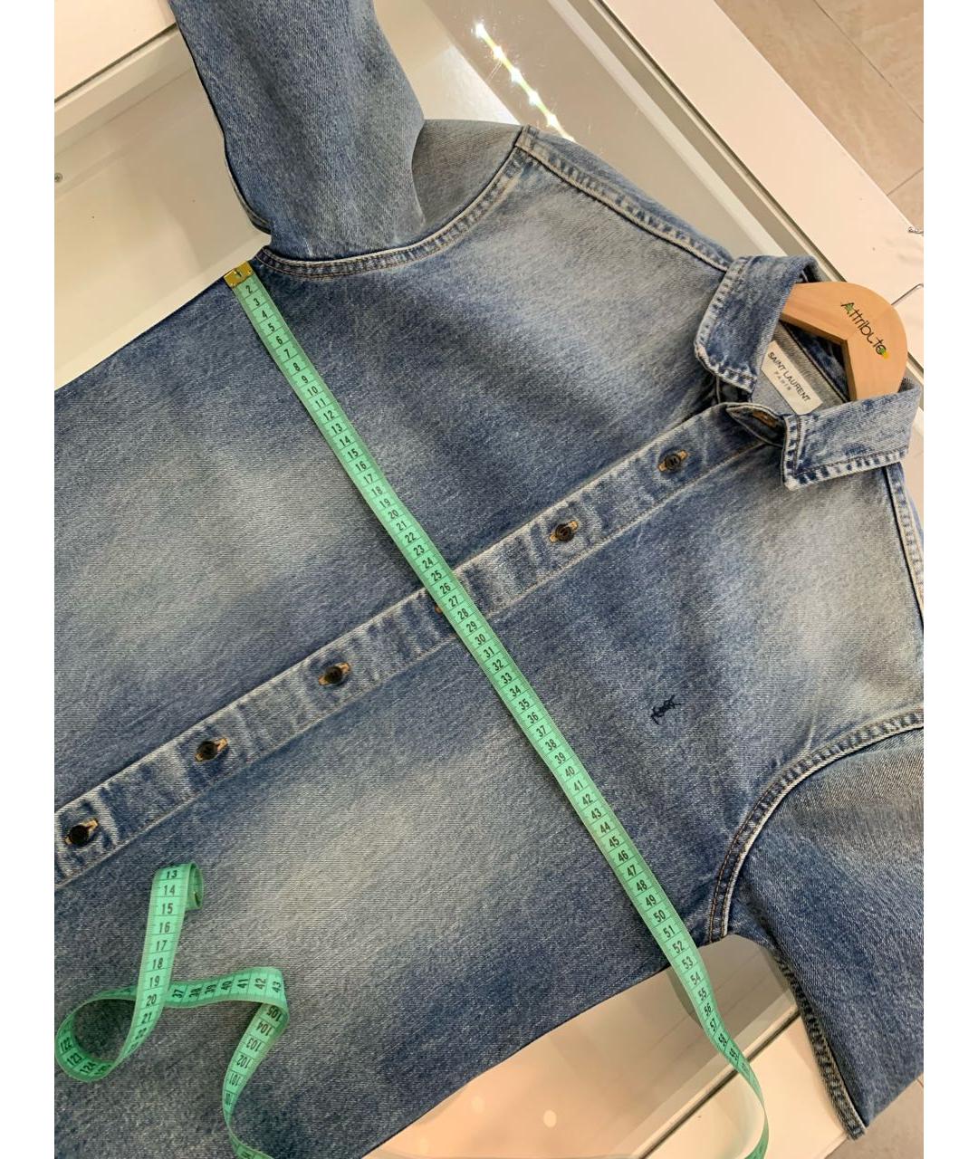 SAINT LAURENT Голубая деним рубашка, фото 6