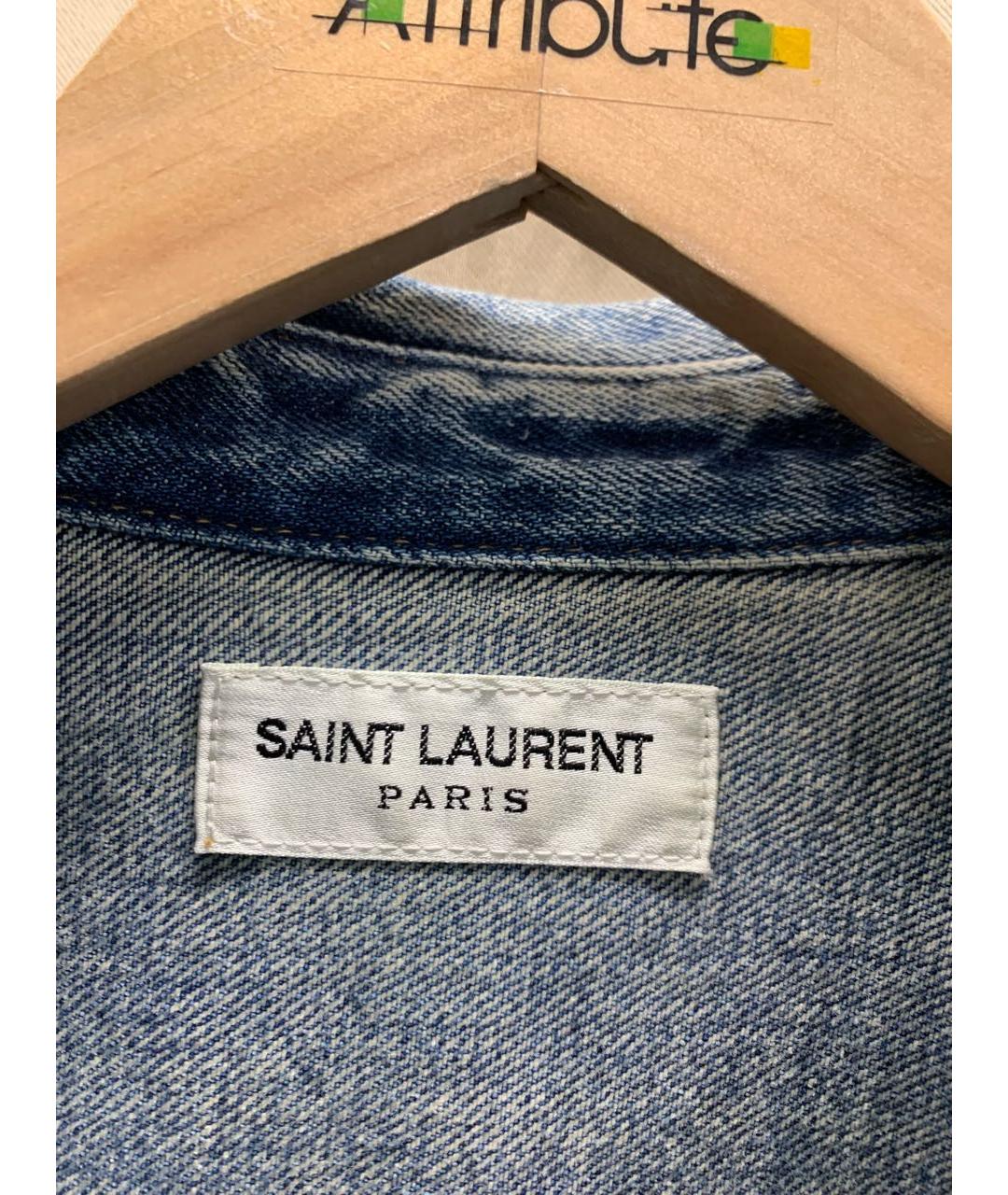 SAINT LAURENT Голубая деним рубашка, фото 4