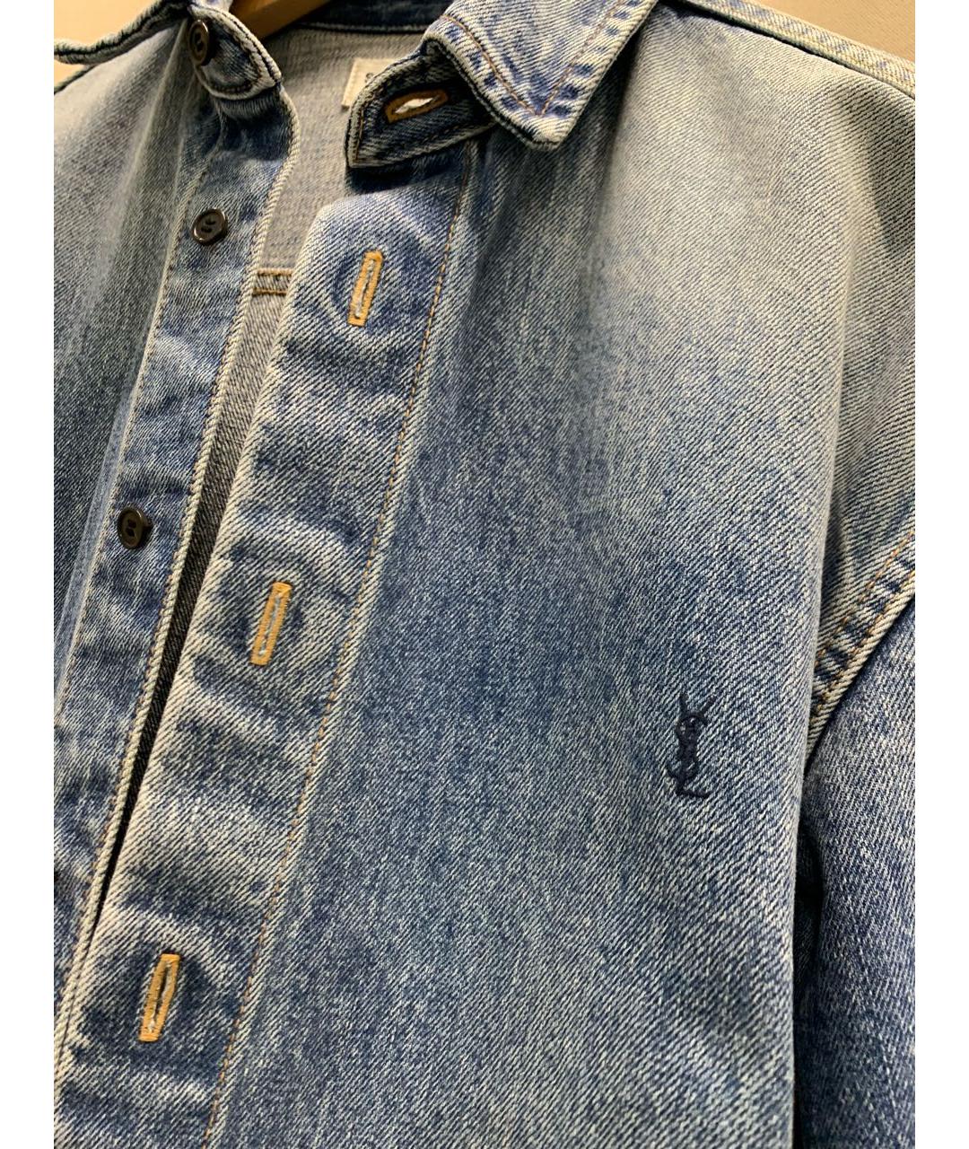 SAINT LAURENT Голубая деним рубашка, фото 2