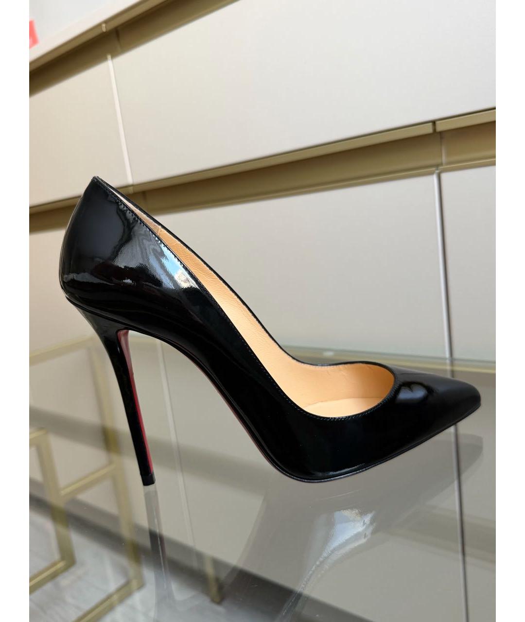 CHRISTIAN LOUBOUTIN Черные кожаные туфли, фото 9