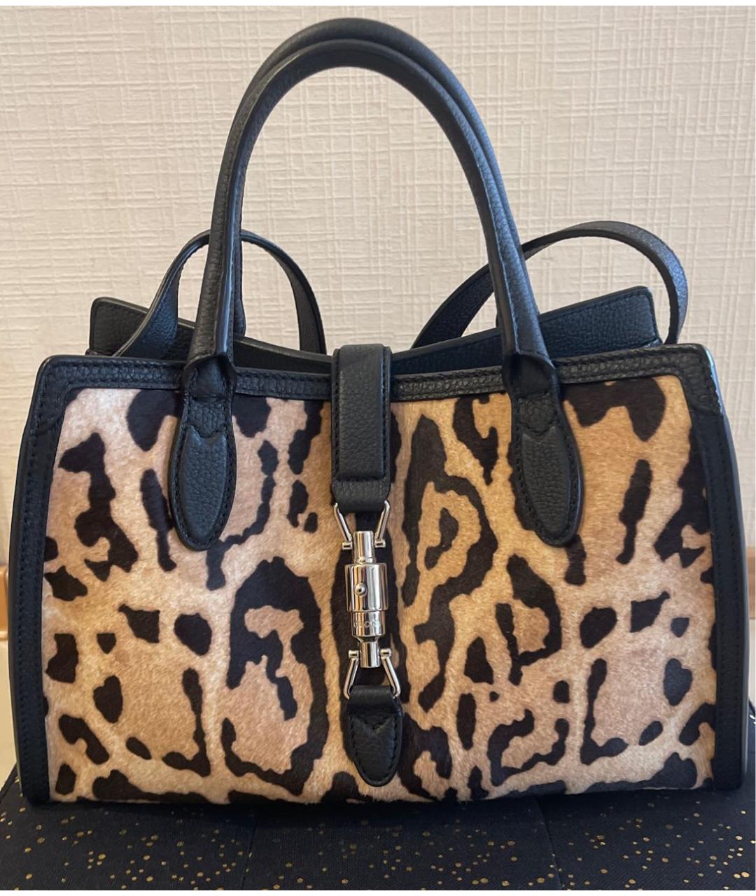 GUCCI Черная кожаная сумка с короткими ручками, фото 6