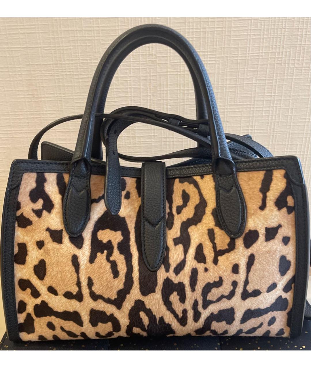 GUCCI Черная кожаная сумка с короткими ручками, фото 3