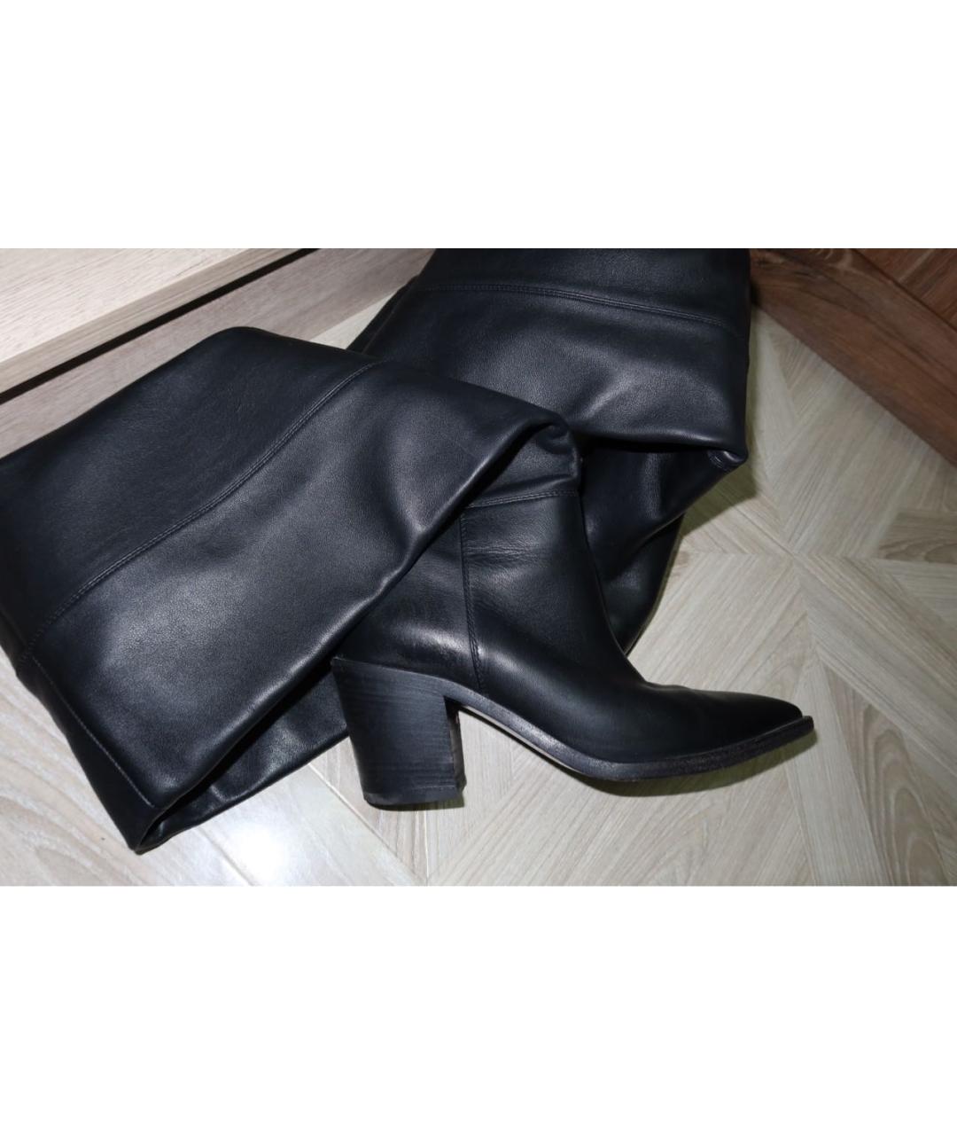 CASADEI Черные кожаные ботфорты, фото 7