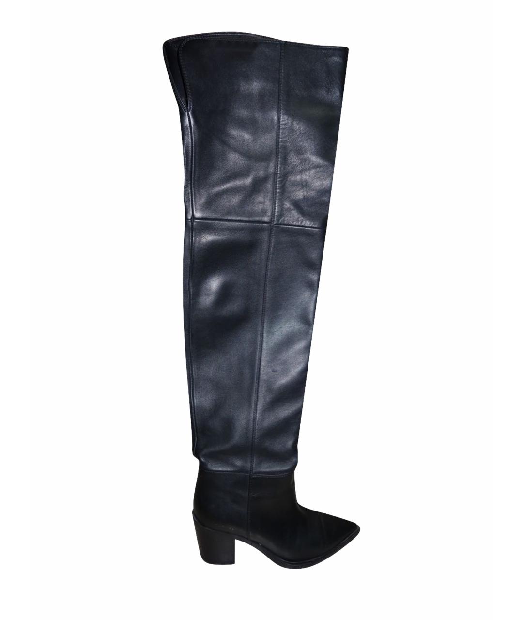 CASADEI Черные кожаные ботфорты, фото 1