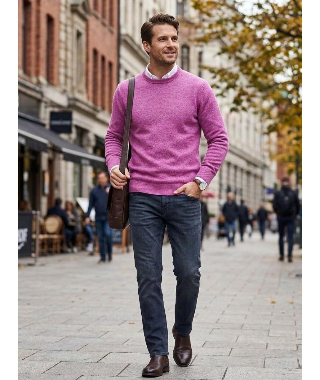 ERMENEGILDO ZEGNA XXX Розовый шерстяной джемпер / свитер, фото 7