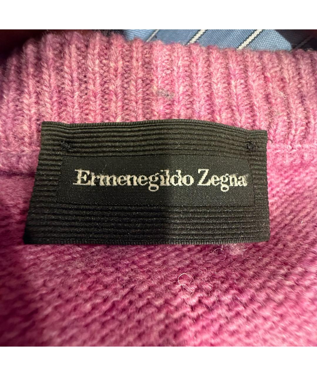 ERMENEGILDO ZEGNA XXX Розовый шерстяной джемпер / свитер, фото 3