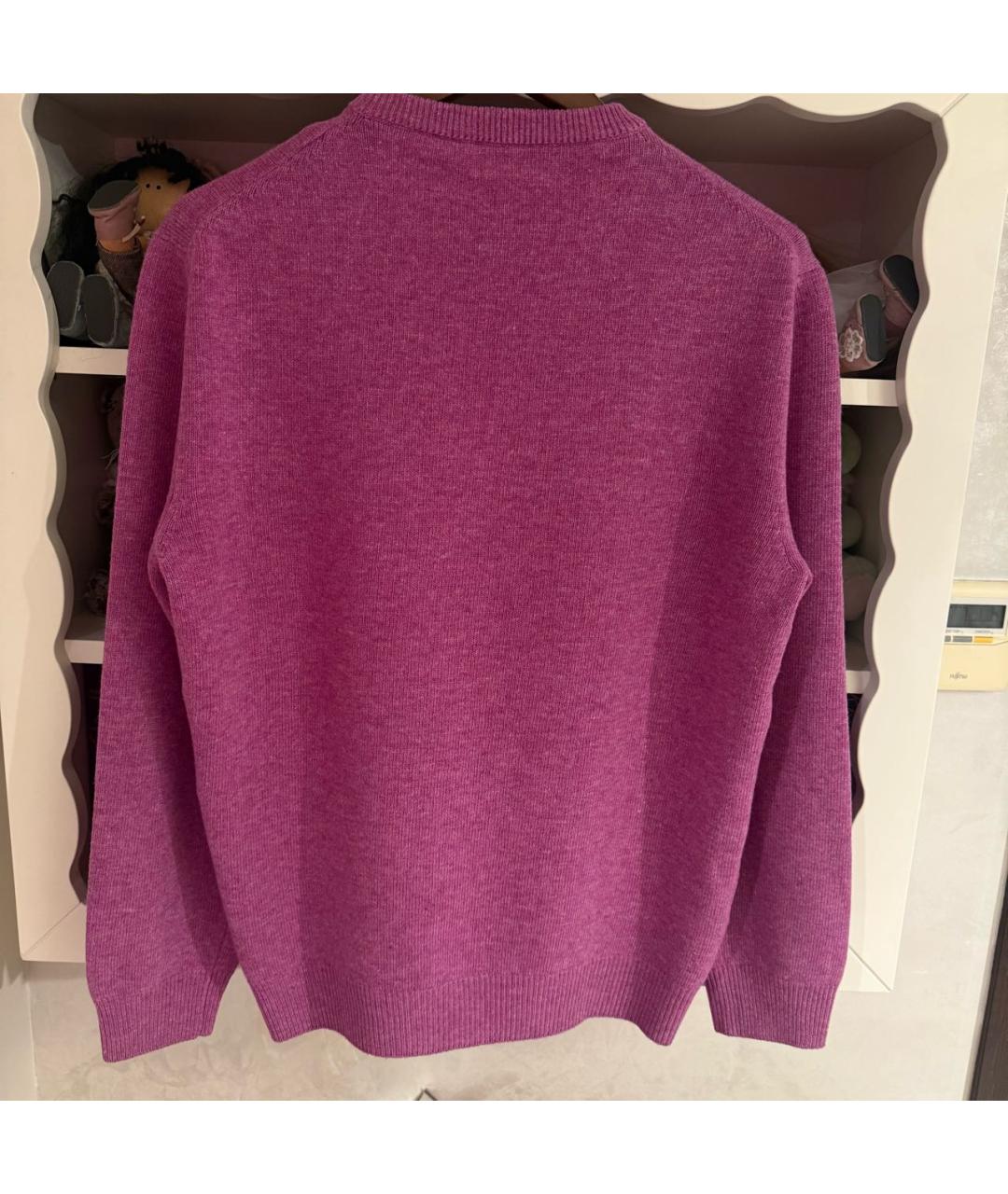 ERMENEGILDO ZEGNA XXX Розовый шерстяной джемпер / свитер, фото 2