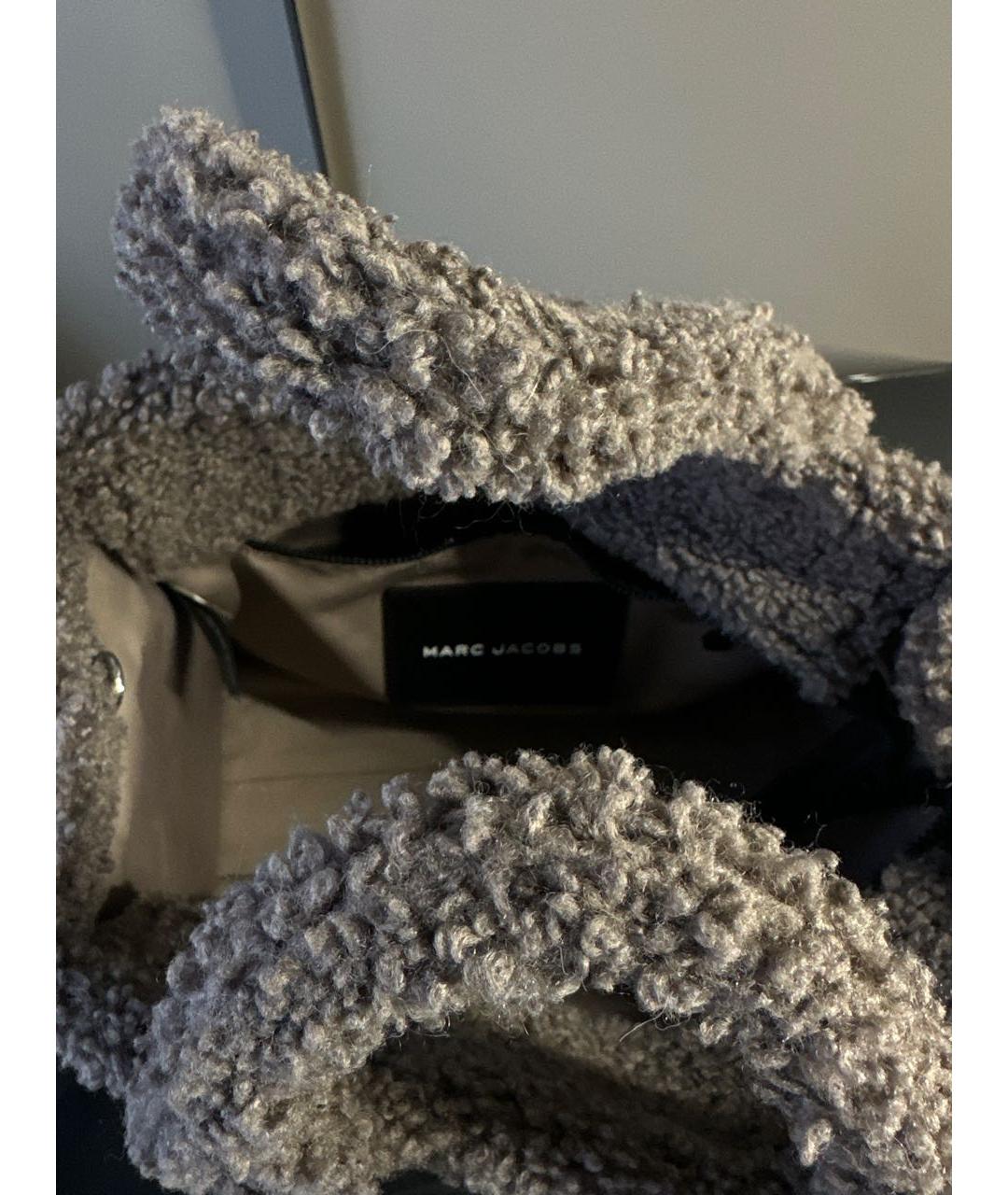 MARC JACOBS Серая меховая сумка тоут, фото 4