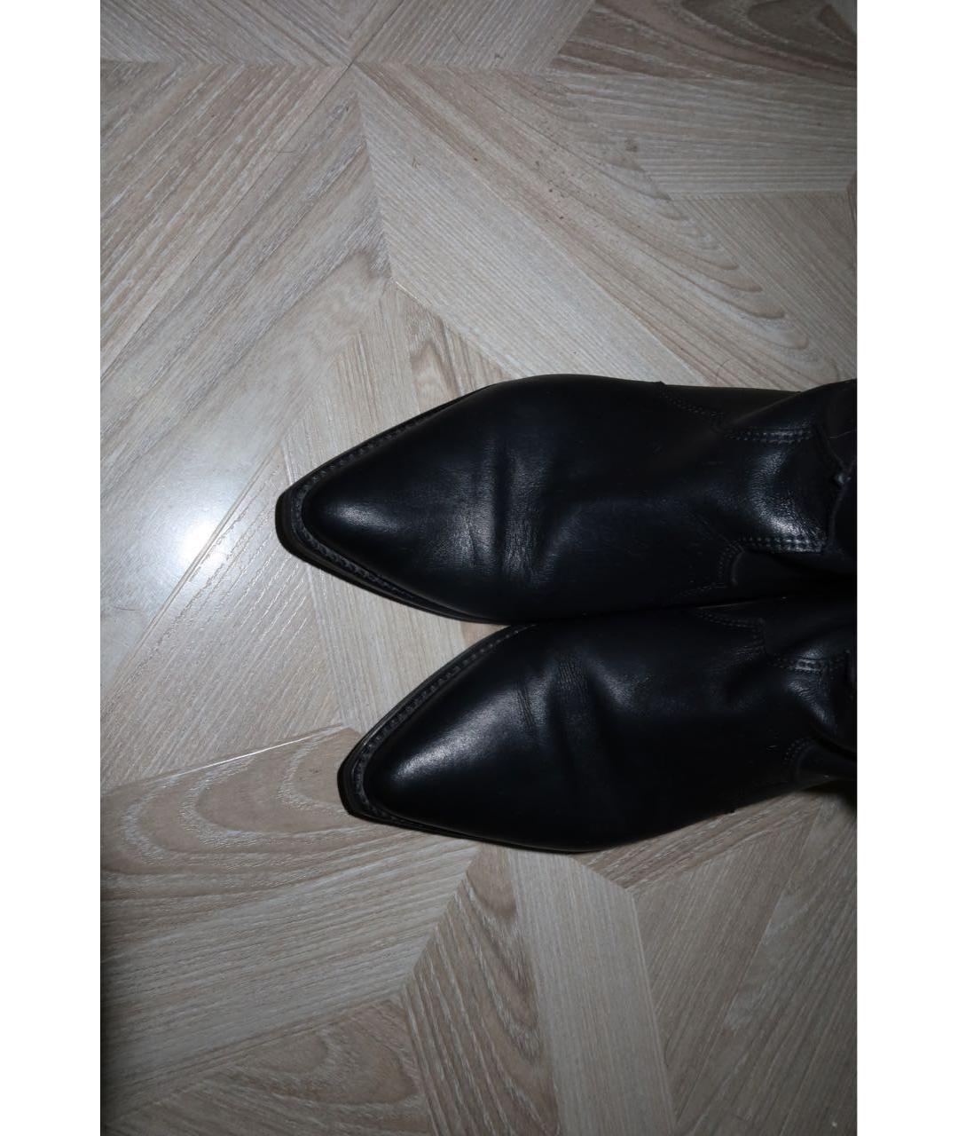 ISABEL MARANT Черные кожаные сапоги, фото 2