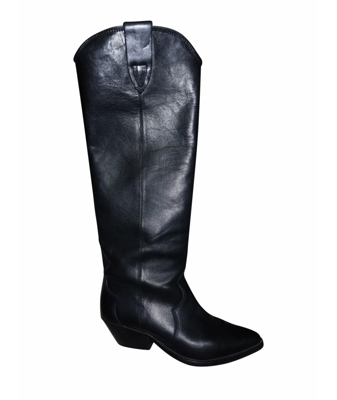 ISABEL MARANT Черные кожаные сапоги, фото 1