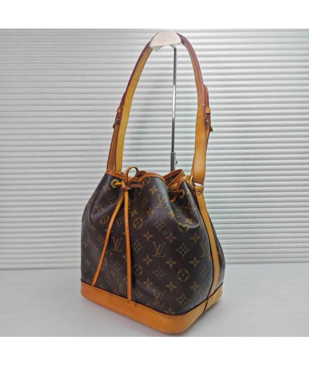 LOUIS VUITTON Коричневая сумка с короткими ручками из канвы, фото 4