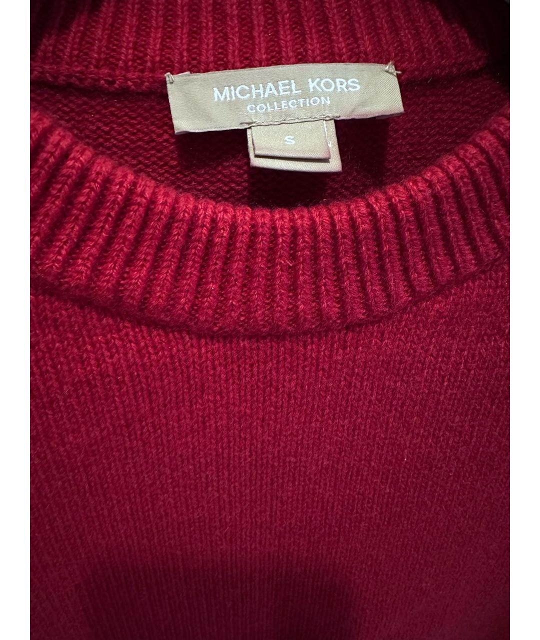 MICHAEL KORS Красный кашемировый джемпер / свитер, фото 2