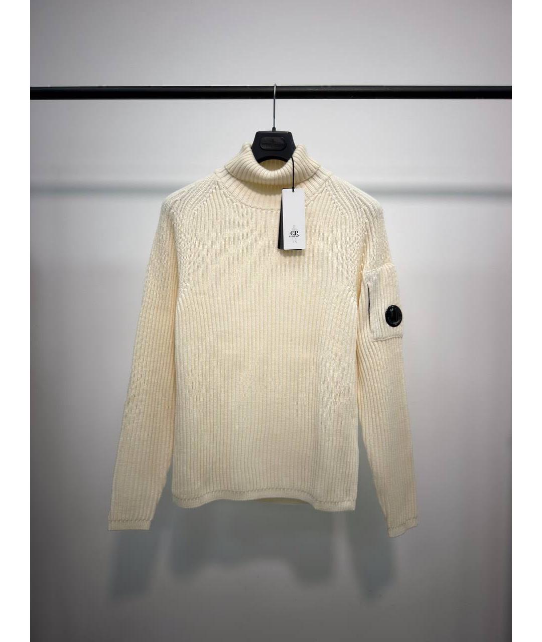 CP COMPANY Бежевая шерстяная водолазка, фото 5
