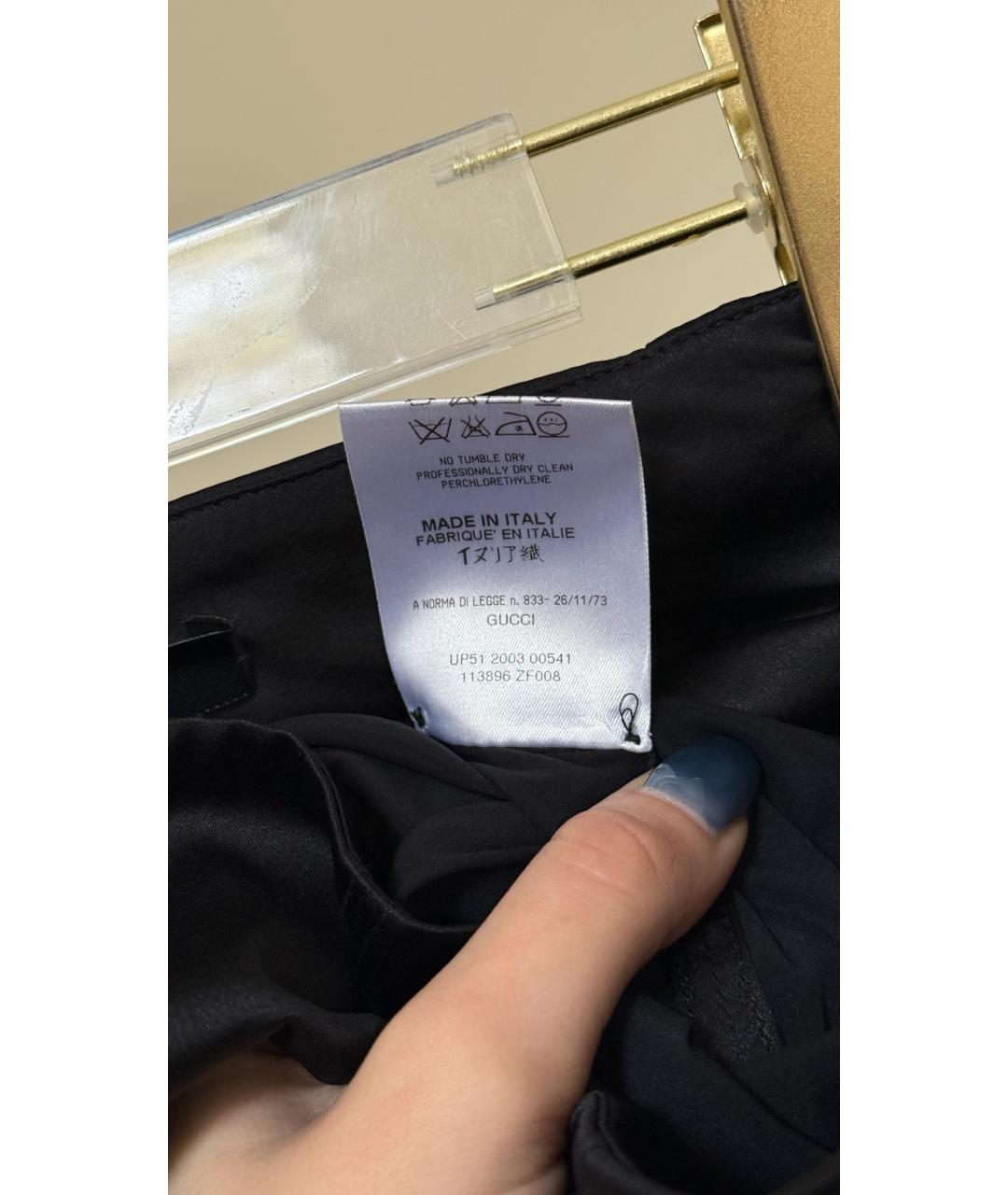 GUCCI Черная юбка миди, фото 6