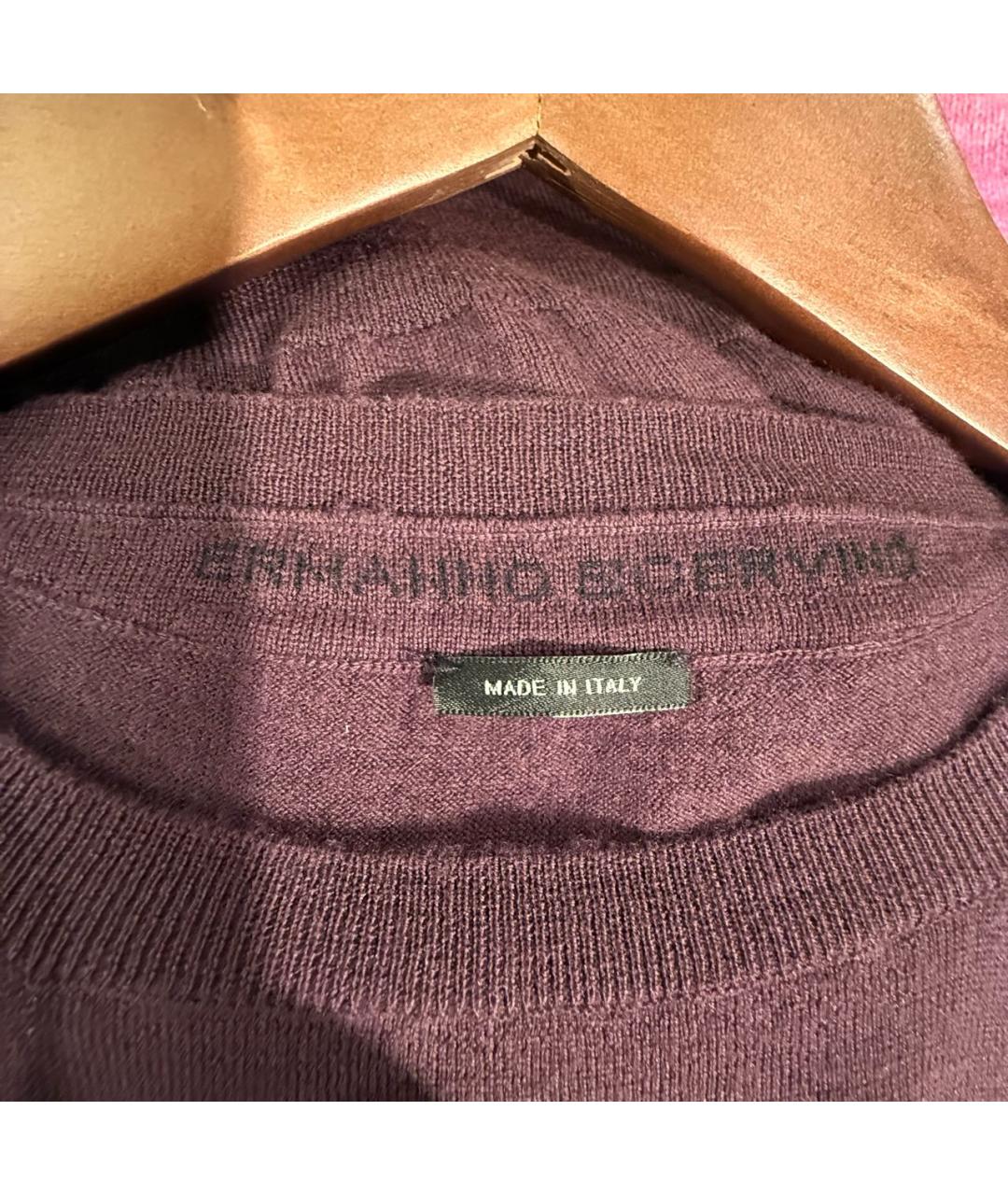 ERMANNO SCERVINO Бордовый кашемировый джемпер / свитер, фото 3