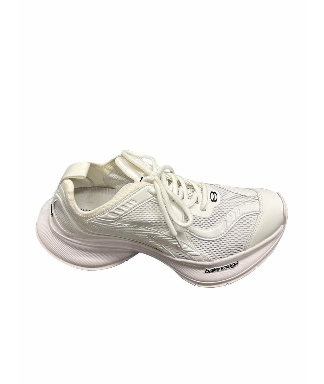 BALENCIAGA Белые текстильные низкие кроссовки / кеды, фото 1