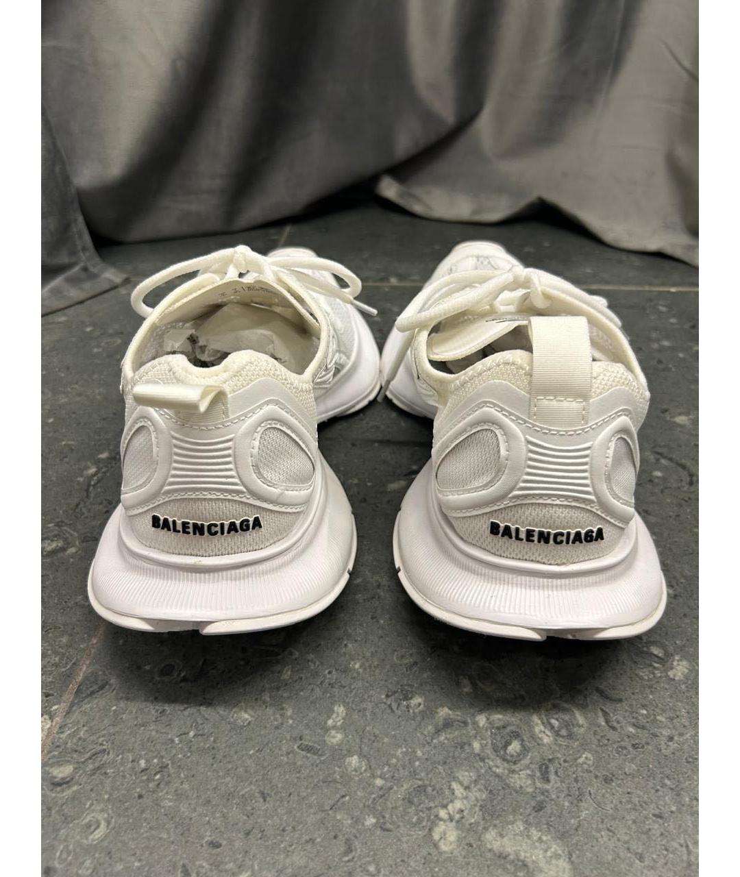 BALENCIAGA Белые текстильные низкие кроссовки / кеды, фото 3